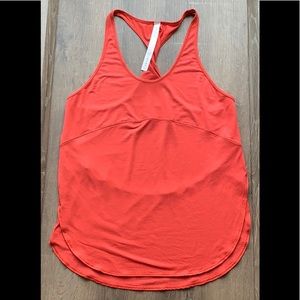 LIKE NEW! LULULEMON TWIST AND TRAIN TANK CORAL RED